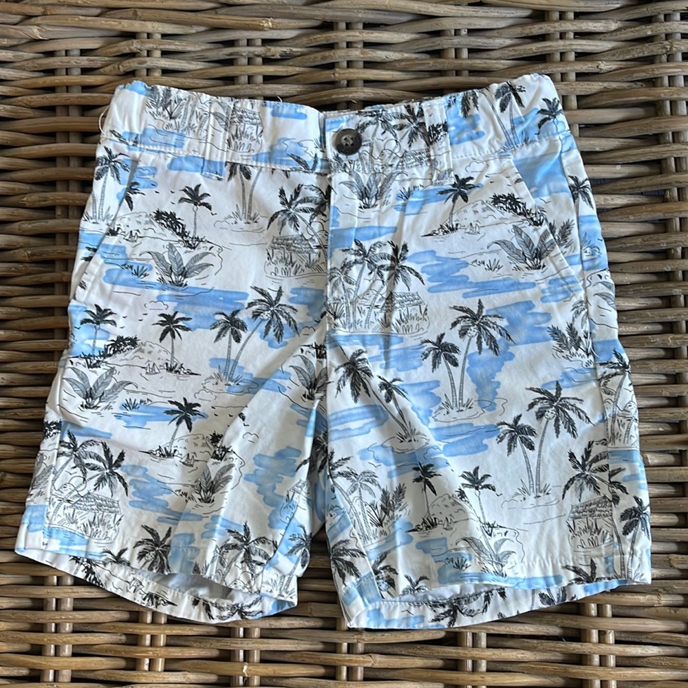 Janie and Jack blue and white shorts size 4